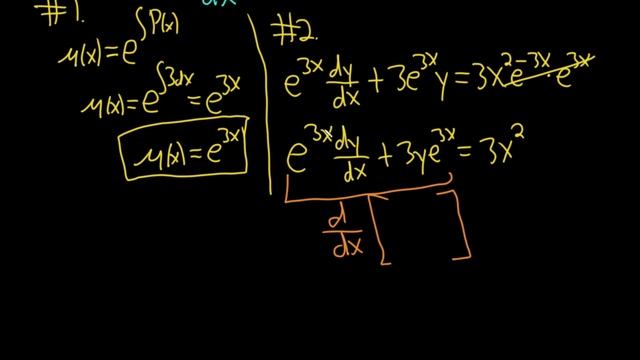 Ecuación Diferencial Lineal: dy/dx + 3y = 3x^2e^(-3x) смотреть онлайн