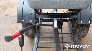 Обзор с размерами заднего адаптера для мотоблока с гидравлическими тормозами.