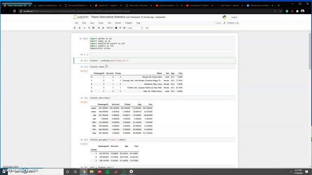 Descriptive Statistics in Python смотреть онлайн