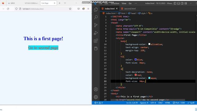 how to link one page to another page in html... (एक पेज को दूसरे पेज को लिंक कैसे करे ) смотреть онлайн