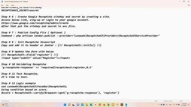 Laravel 9 - How to integrate Google reCAPTCHA v3 in Urdu/Hindi смотреть онлайн