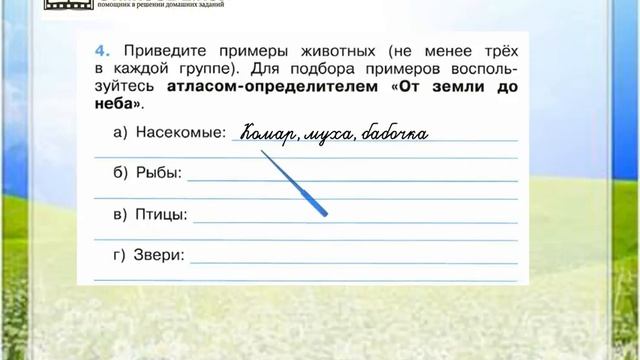Задание 4 Какие бывают животные - Окружающий мир 2 класс (Плешаков А.А.) 1 часть смотреть онлайн