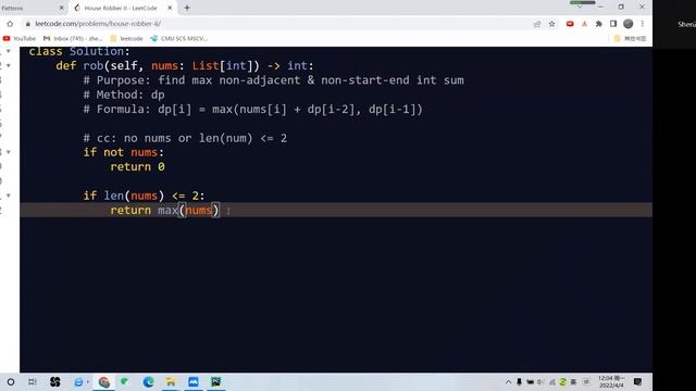Leetcode 213. House Robber II. Dynamic Programming. Python смотреть онлайн