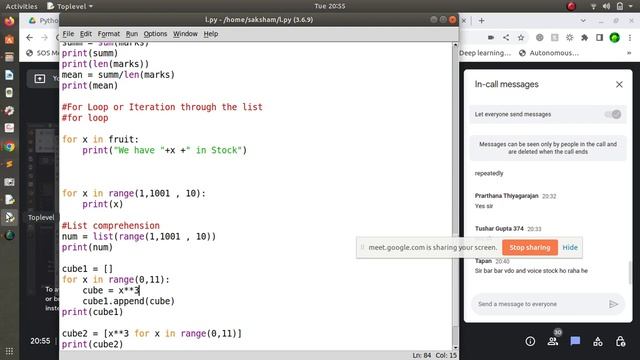 # python class DAY:-6th ||list Comprehension (for loop,slice) in python ❤️??❤️?||Learn in hinglis смотреть онлайн