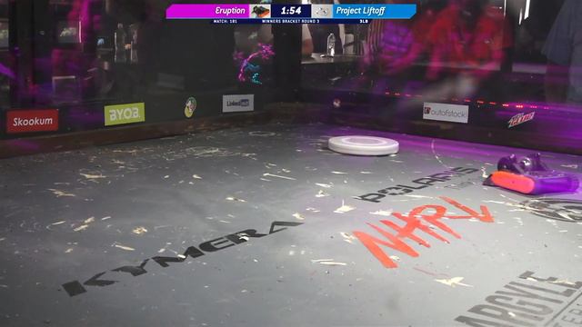 INTENSE FIGHT between two destructive robots: Eruption vs. Project Liftoff from NHRL July 2021 смотреть онлайн
