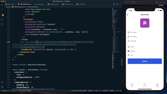User Profile with Firebase Firestore DB in React Native | Social App Tutorial смотреть онлайн