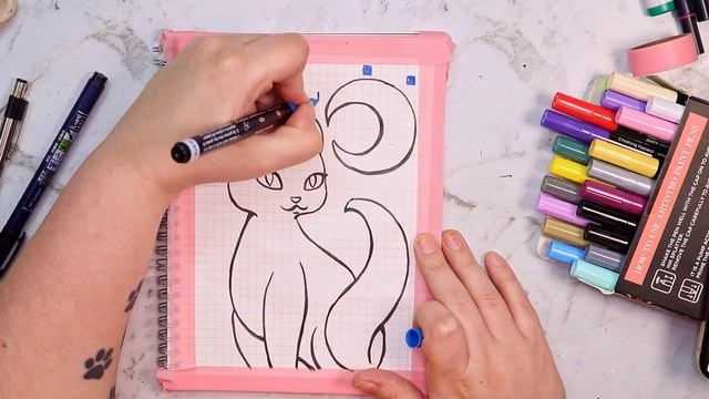 DRAWING on GRAPH PAPER?! - Grid Paper Art Challenge смотреть онлайн