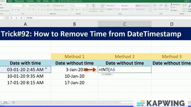 How to Remove Time from Date Timestamp In Excel || Excel Tips & Tricks смотреть онлайн