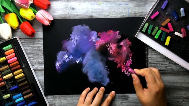 СИРЕНЬ • Просто и понятно рисуем пастелью смотреть онлайн