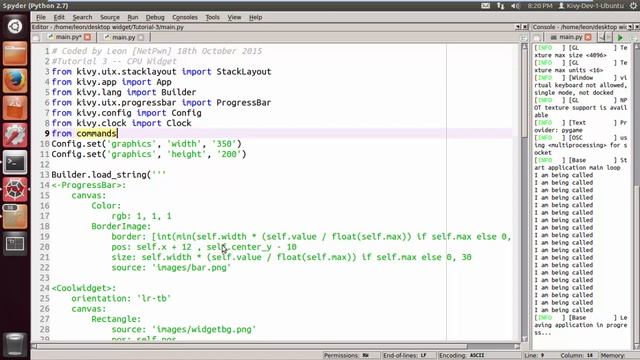 CPU Widget Tutorial - 3 [Python Kivy] смотреть онлайн
