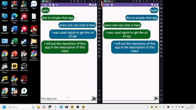 Simple chat app with MVVM + Node.js + Socket.io + Kotlin Android смотреть онлайн
