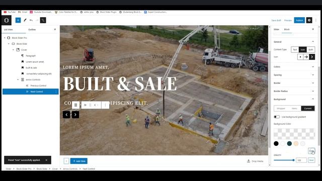 How to Create Slider For Construction Company Website using Block Slider Plugin. смотреть онлайн