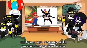 Murder Drone React @SMG4: Mario Plays Roblox DOORS! (Gacha Club: Edition)