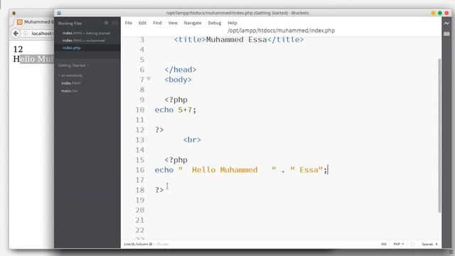 18 PHP scripting language Embedding PHP in HTML смотреть онлайн