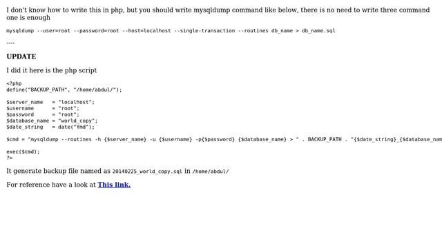 Databases: Getting 0KB of size file while backup mysql database using mysql dump (3 Solutions!!) смотреть онлайн