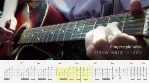 Как играть ЧАСТУШКИ на гитаре (табы для акустической гитары fingerstyle)