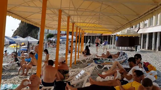 Джанхот пляж 16 июня. 5 вечера.🌞 Вода🌡 +26🌊. смотреть онлайн