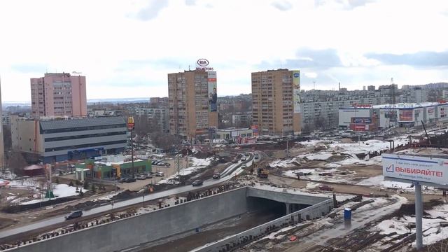 Реконструкция Московского шоссе в Самаре март 2017 (таймлапс) смотреть онлайн