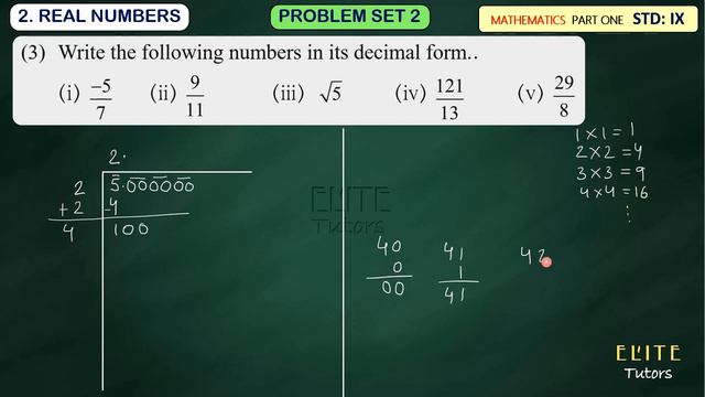 PROBLEM SET 2 REAL NUMBER CLASS 09 P-2 смотреть онлайн