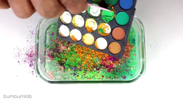 Green Slime + Eyeshadow Mixing Makeup Into Slime ! Satisfying Slime Video #8 смотреть онлайн
