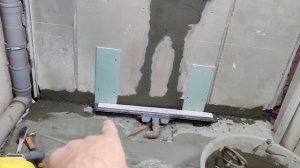 установка душевого трапа !!! Душевой поддон в ровень с полом !!! #душевойподдон #санузелподключ