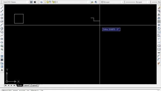 Simplify Tutorial on AutoCAD 2007 How to use Line and Orthomode смотреть онлайн