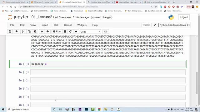 Reading FASTA files in python3 : Tut2 смотреть онлайн