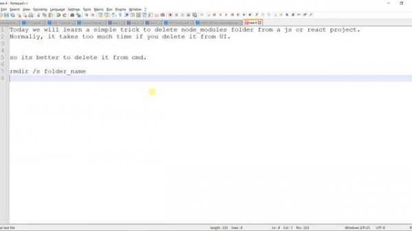 How to delete node_modules folder from any js, react project from cmd