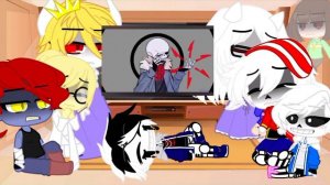 Undertale react to Killer sans ( 2/9 )(Gacha nox)