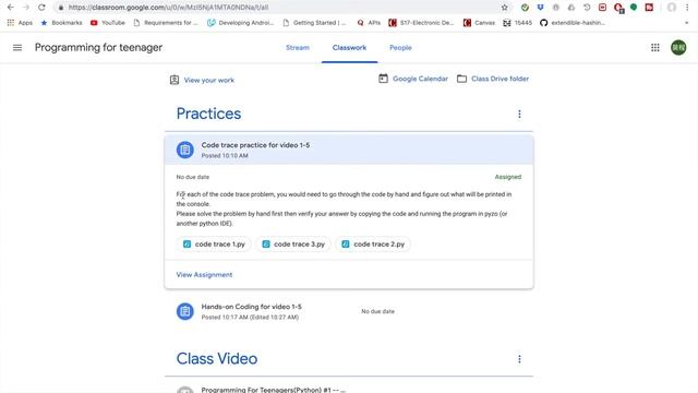 Programming For Teenager(Python) -- Practice #1 and Google Classroom смотреть онлайн