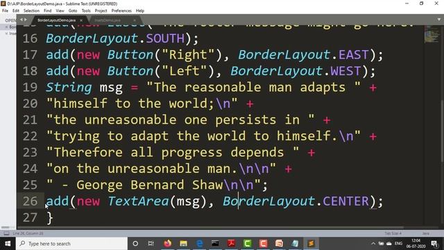 AJP AWT BorderLayout смотреть онлайн