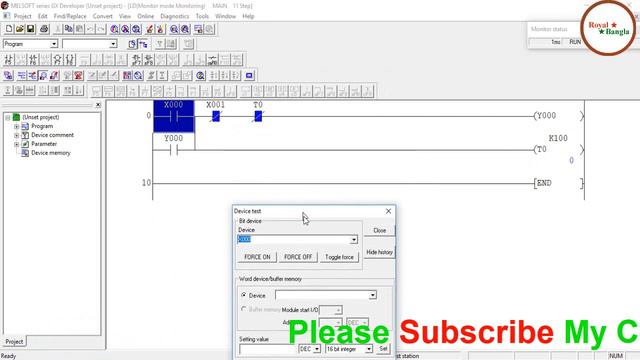 How to use TIMER in Mitsubishi PLC software GX developer on program смотреть онлайн