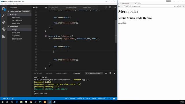 Node js Dersleri 3.Ders npm ile Modül yükleme смотреть онлайн