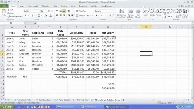Absolute vs. Relative Formulas | Microsoft Excel смотреть онлайн