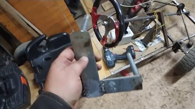 Электрокартинг из гироскутера для сына.крепление автомобильного кресла.ч3
