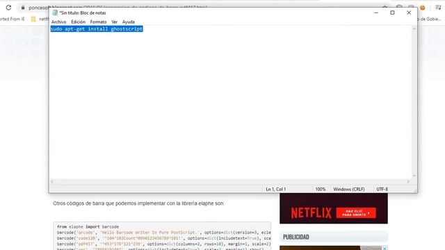 Codigo de barra con la libreria elaphe en python error : [Errno 2] No such file or directory смотреть онлайн