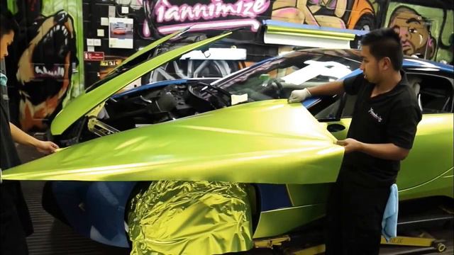 2017 BMW i8 Process Wrapped SATIN CHROME YELLOW! смотреть онлайн