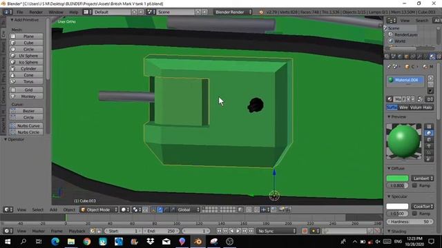 3D British Mark V tank low poly - Commission (Blender) смотреть онлайн