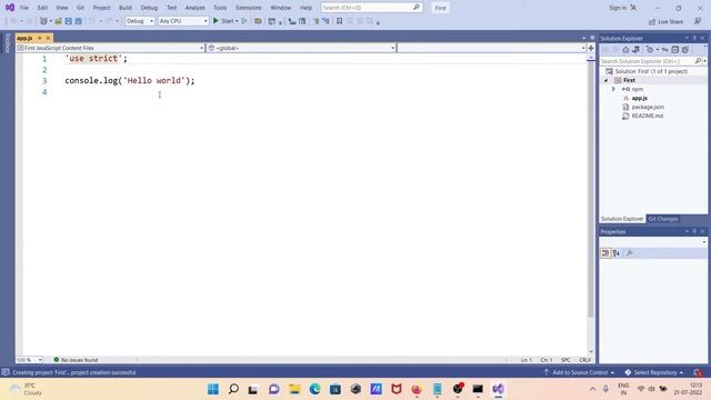 How to run JavaScript in Visual Studio 2022 смотреть онлайн