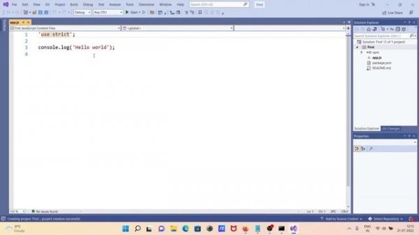How to run JavaScript in Visual Studio 2022