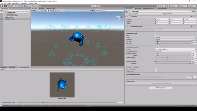 COLIBRI VR - Capturing photographs of virtual scenes in Unity using the Acquisition component смотреть онлайн