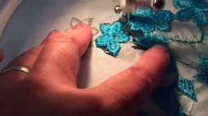 ВЫШИВКА на ШВЕЙНОЙ МАШИНКЕ на ФАТИНЕ/СЕТКЕ⚡️MACHINE EMBROIDERY TULLE⚡️NÄHMASCHINE STICKEREI TÜLL