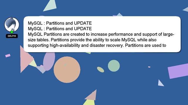 MySQL : Partitions and UPDATE смотреть онлайн