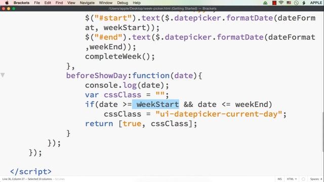 jQuery UI Week Picker: Develop A Week Picker using jQuery UI's Datepicker Widget - Part 3 смотреть онлайн