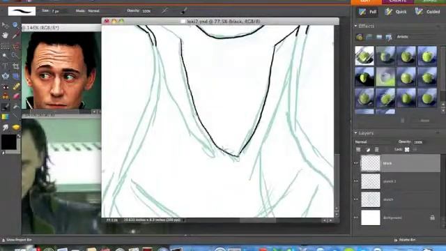 Drawing Loki on Wacom Bamboo Tablet смотреть онлайн