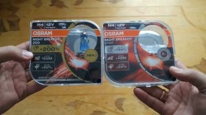 ЛАМПОЧКИ H-4 OSRAM +200% РАСПАКОВКА И ОБЗОР