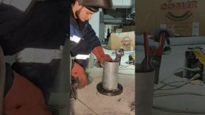 Сварка Фланца с Трубой