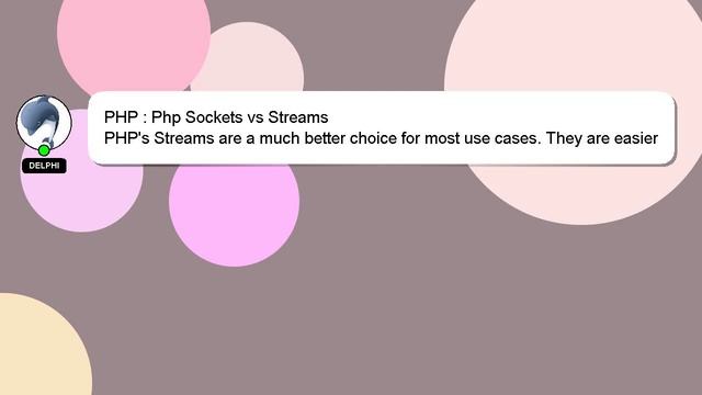 PHP : Php Sockets vs Streams смотреть онлайн