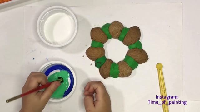 Новогодний подсвечник из скорлупы орехов смотреть онлайн