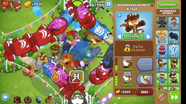 QUAD IMPOPPABLE CHIMPS (except trees) - Bloons TD 6 смотреть онлайн